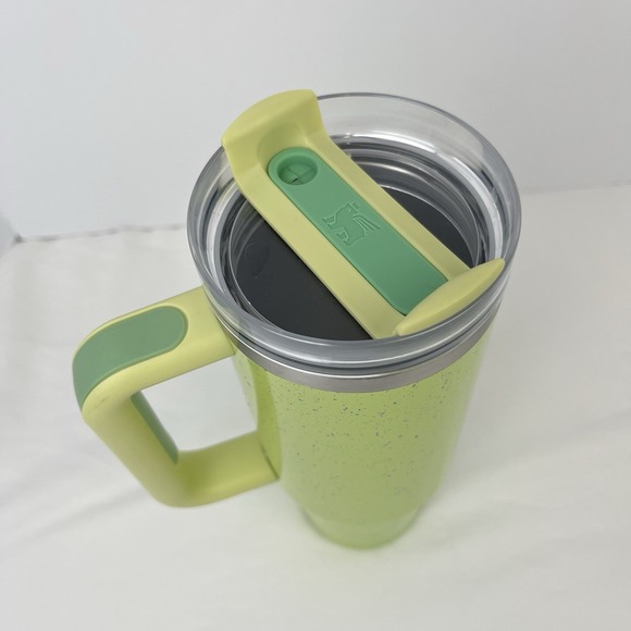 Stanley Flowstate Quencher H2.0 Tumbler Cup 30 oz Green Citron Speckle W/ Lid - Picture 5 of 9